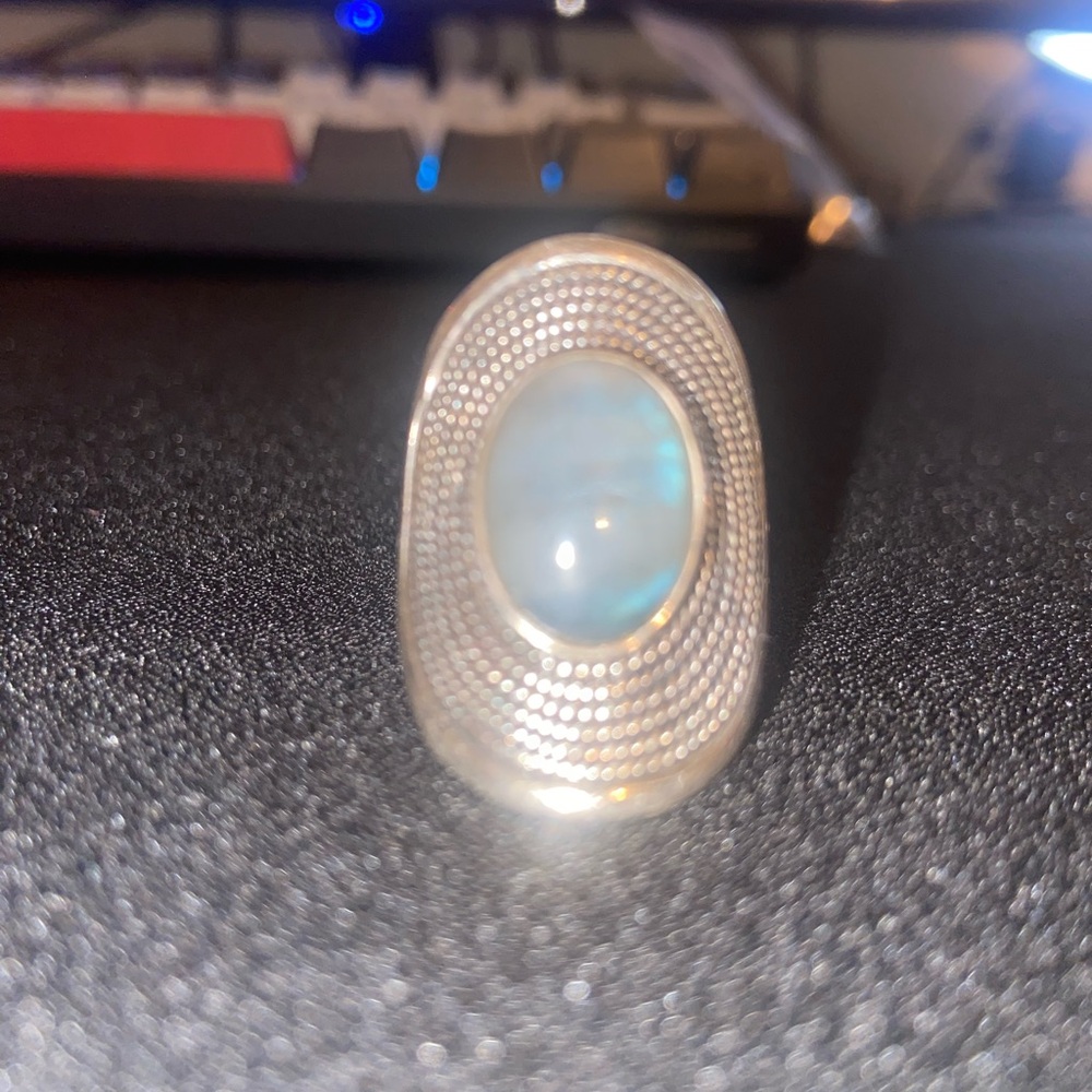 Sterling Silver Ring with moon Stone
